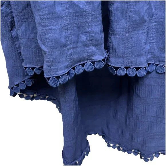 Summer Midi Tiered Dress by Max + Ash, Size L Feminine Comfort, Fancy Hem Detail - Picture 4 of 7